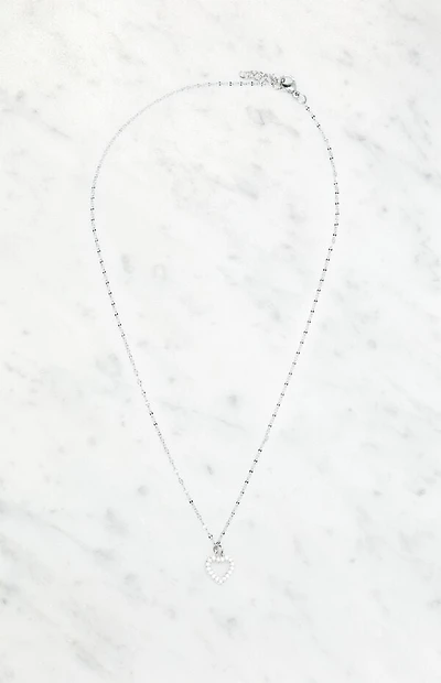 John Galt Rhinestone Heart Necklace