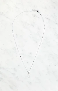John Galt Rhinestone Heart Necklace