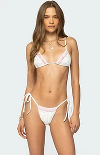 Edikted Ira Floral Triangle Bikini Top