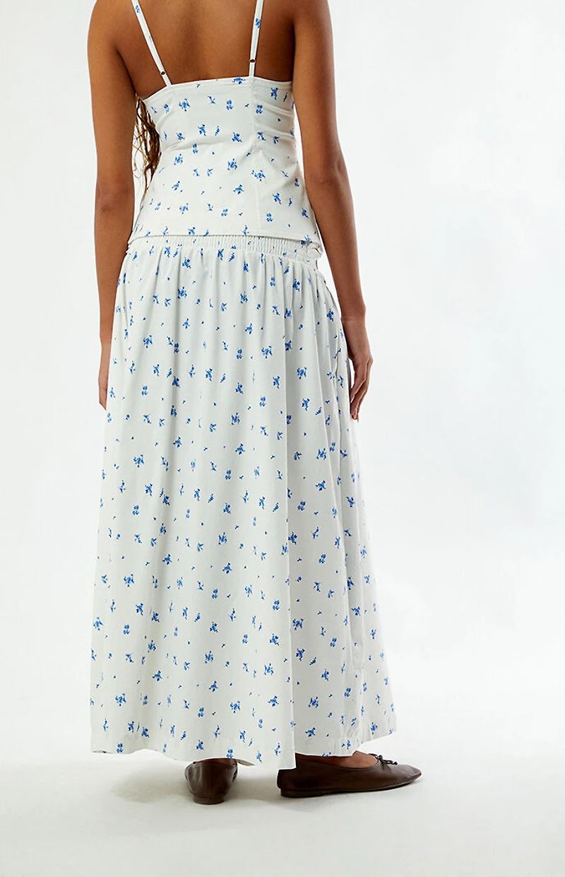 WEWOREWHAT Ruched Waist Midi Skirt