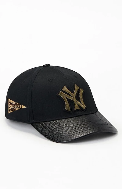 ProStandard Faux Leather Brim NY Yankees Dad Hat