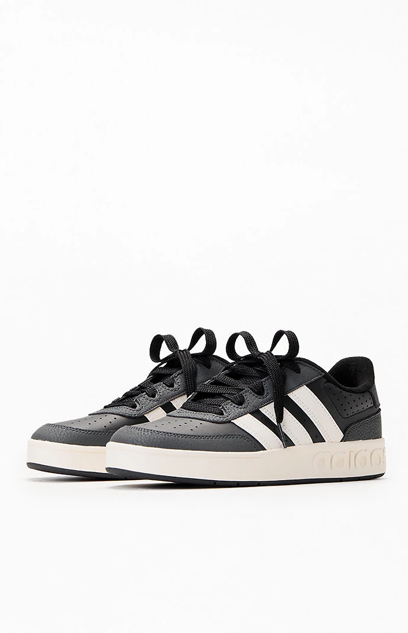 adidas Kids Black & White Breakbase Shoes