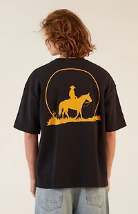 Pacsun Black Moonlight Waffle Knit T-Shirt