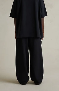 Fear of God ESSENTIALS Jet Black Lounge Fleece Baggy Sweatpants
