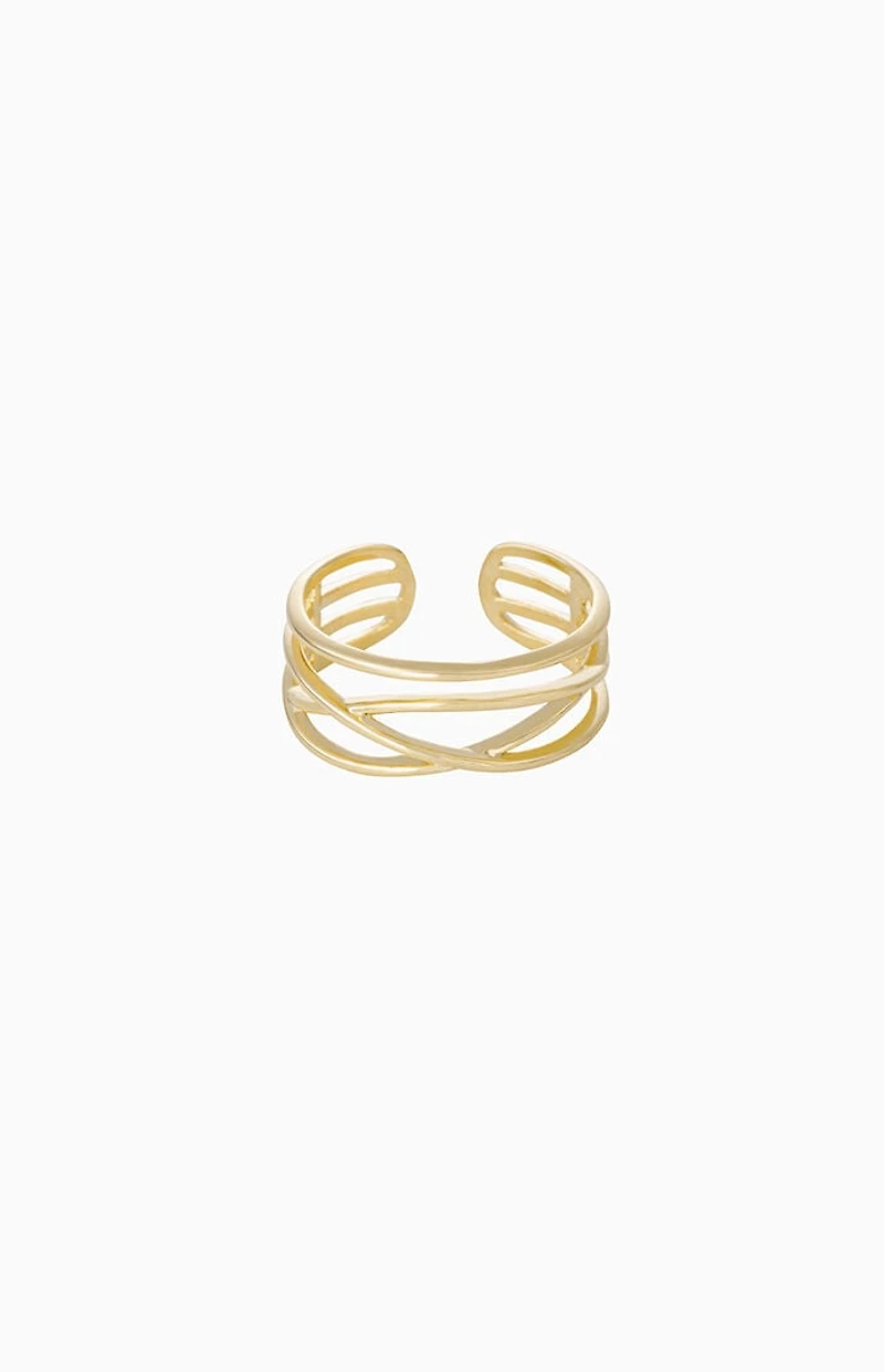 Ettika Easy Twists Gold Ring