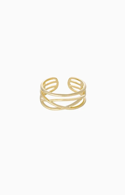 Ettika Easy Twists Gold Ring
