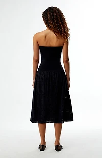 WEWOREWHAT Ribbed Cotton Midi Dress