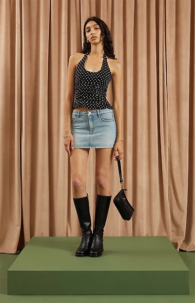 Beverly and Beck Valentina Polka Dot Halter Top