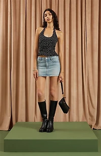 Beverly and Beck Valentina Polka Dot Halter Top