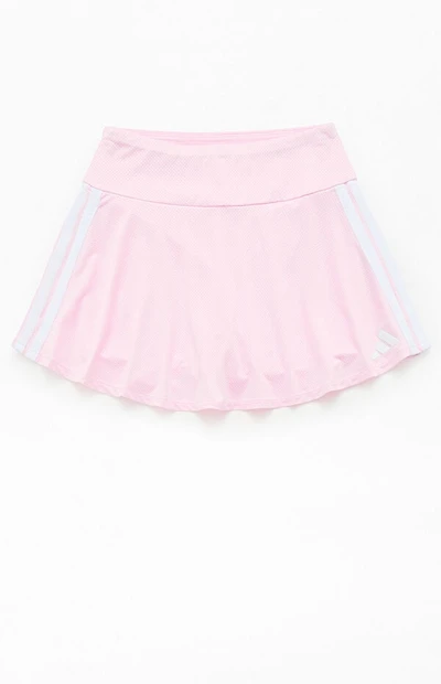 adidas Kids Striped Mesh Flounce Skort