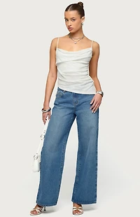 Edikted Asymmetric Cowl Neck Tank Top