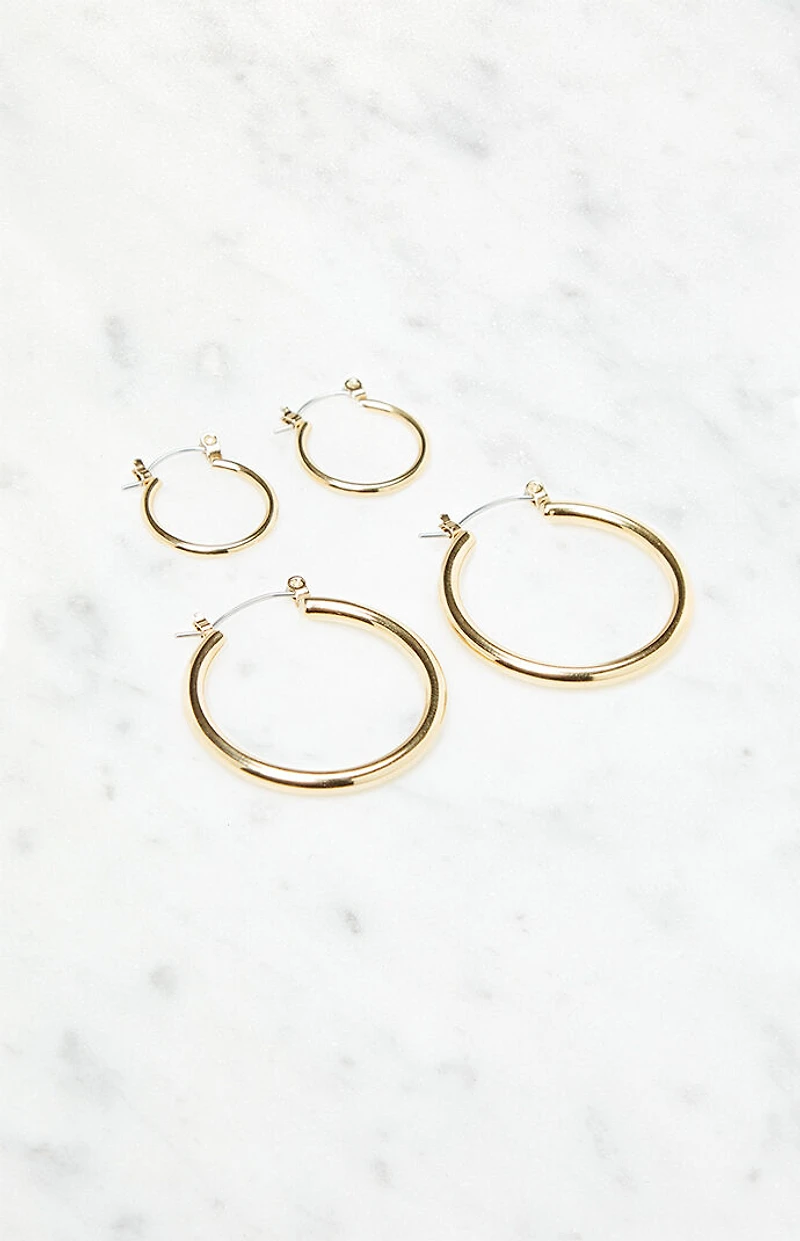 John Galt 2 Pack Hoop Earrings