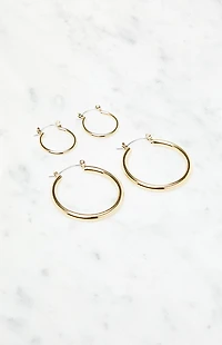 John Galt 2 Pack Hoop Earrings