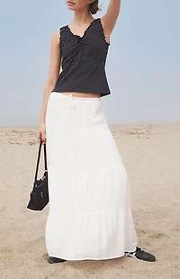 John Galt Black Polka Dot Malena Top