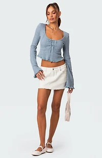 Edikted Lacey Long Sleeve Knit Top