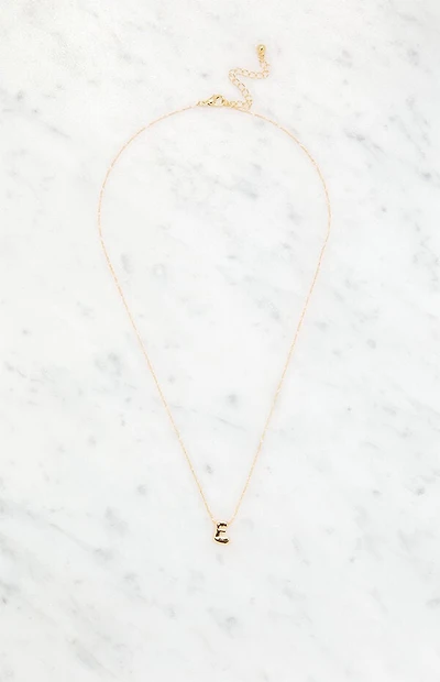 LA Hearts E Initial 14K Gold Plated Necklace