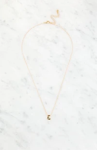 LA Hearts E Initial 14K Gold Plated Necklace