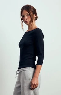 Beverly and Beck Kenzie 3/4 Sleeve Off-The-Shoulder Top