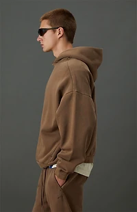 A.R.C. Brown Vintage Wash Heavyweight Fleece Hoodie