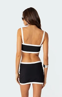 Edikted Sutton Contrast Ribbed Bra Top