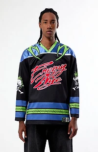 Enemy NYC Black & Green Diluted Hockey Jersey