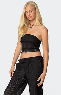 Edikted Lemon Lacey Cotton Corset