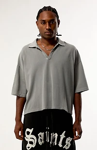 Pacsun Gray Solid Polo Shirt
