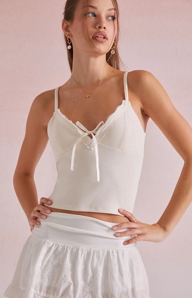 Beverly and Beck Candy Tie Front Tank Top