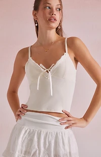 Beverly and Beck Candy Tie Front Tank Top