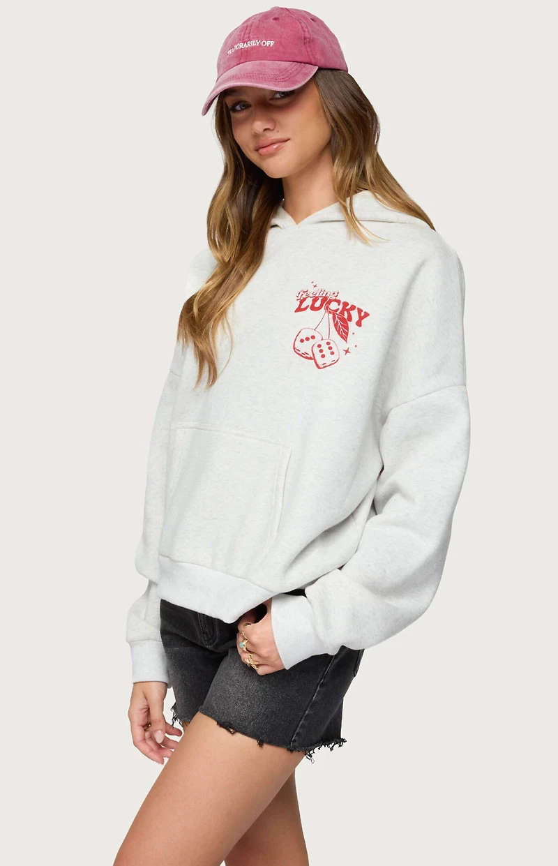 Edikted Feeling Lucky Oversized Hoodie