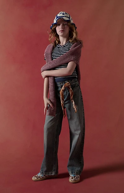 Pacsun Kids Extreme Baggy Jeans Dark Indigo