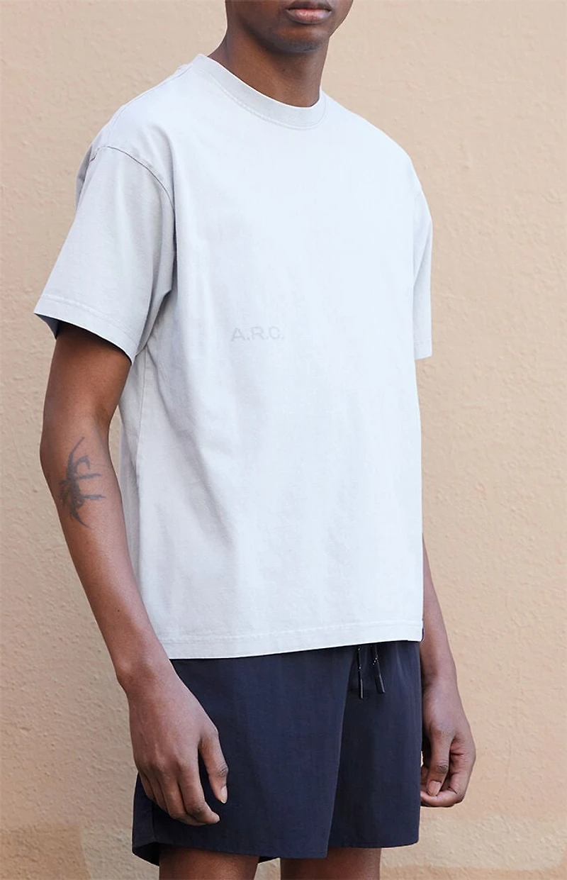 A.R.C. Gray Vintage Wash Heavyweight Cropped Boxy T-Shirt
