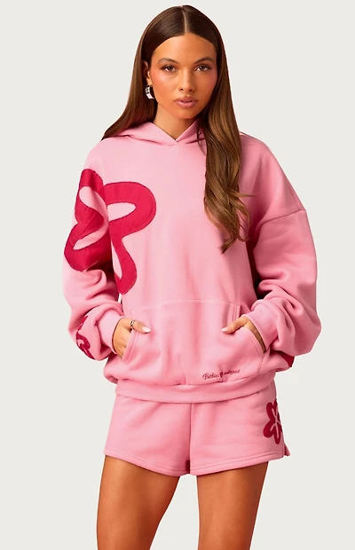 Edikted Barbie Blossom Oversized Hoodie