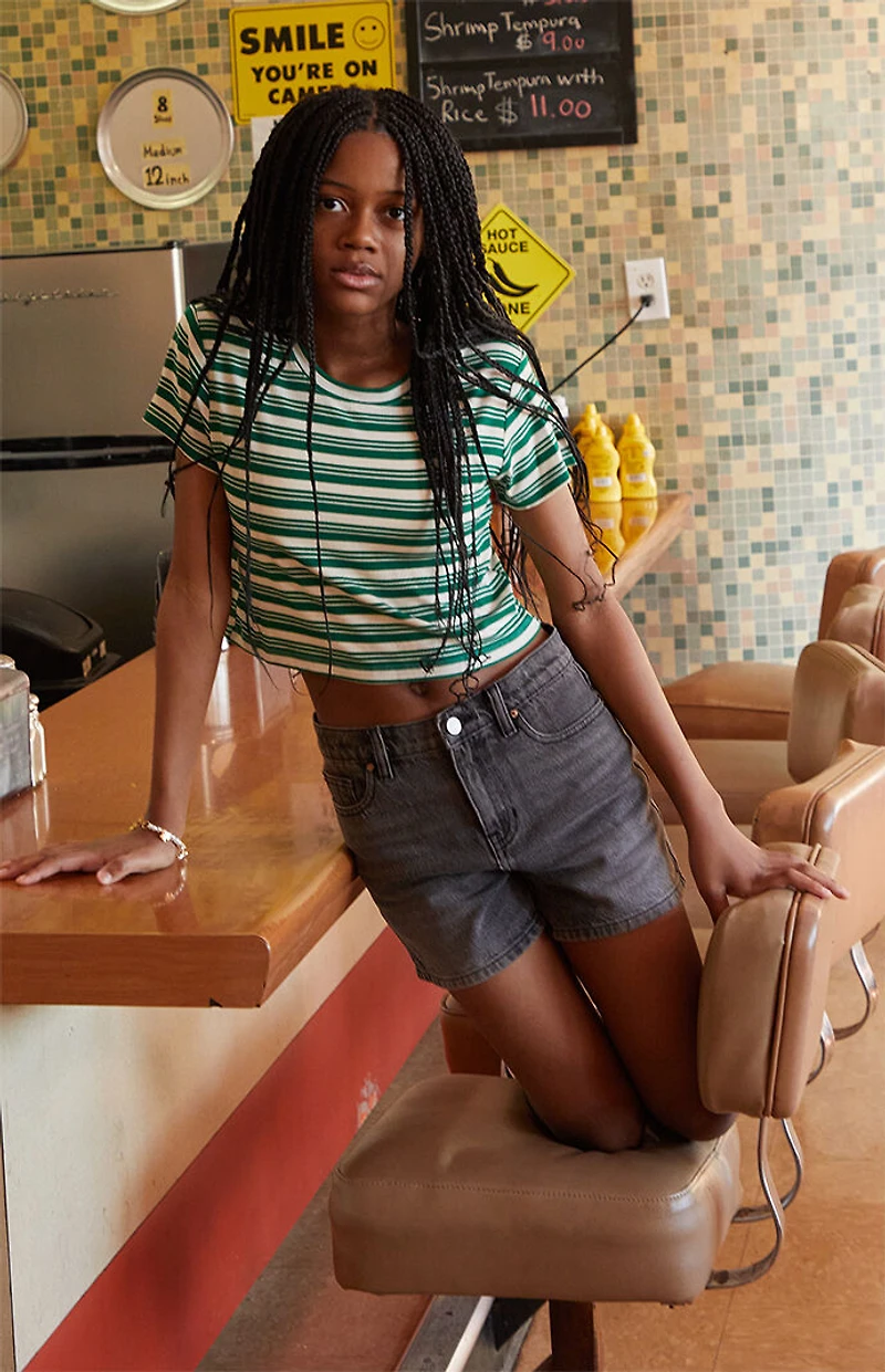 Pacsun Kids Black Denim Shorts