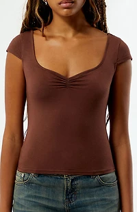 Your Favorite Eleanor Ruched V-Neck Top