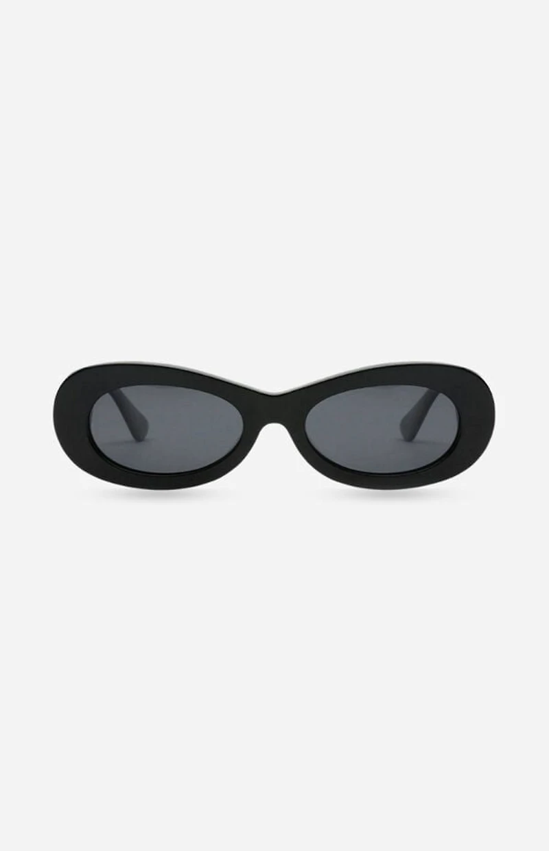 INDY Sunglasses SoHo Black Oval Sunglasses