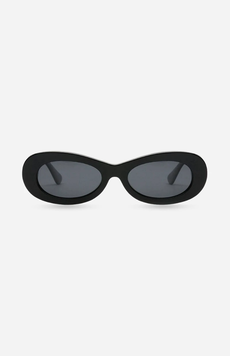 INDY Sunglasses SoHo Black Oval Sunglasses