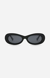 INDY Sunglasses SoHo Black Oval Sunglasses