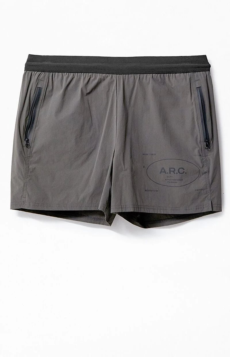 A.R.C. Active Dark Gray Nylon Volley Shorts