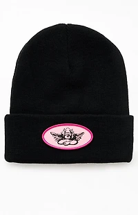 Boys Lie Black Ribbed Beanie