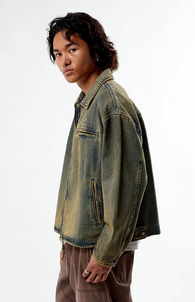 Pacsun Tint Washed Denim Gas Jacket