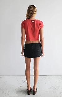 ABRAND Brie 00 Super Low Rise Denim Mini Skirt