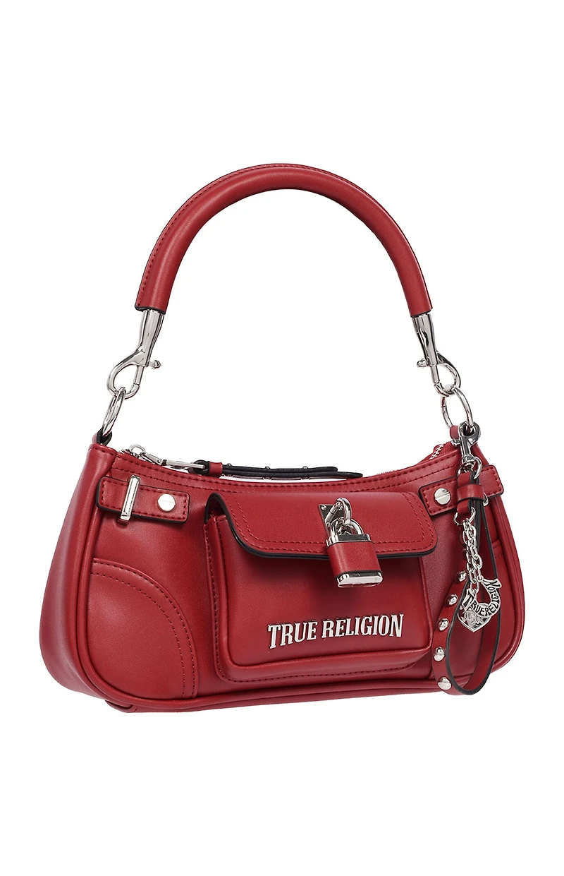 True Religion Red Moto Charm Shoulder Bag
