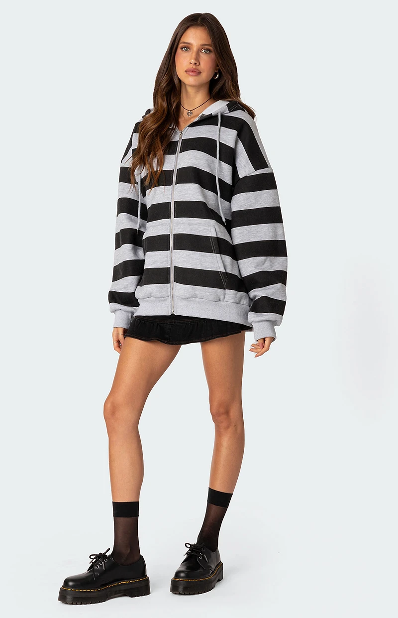 Edikted Maritza Oversized Zip Up Hoodie