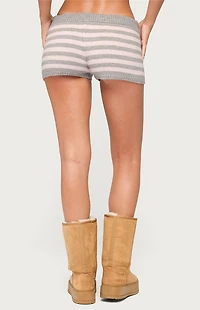 Edikted Abra Striped Knit Shorts