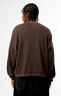 Pacsun Brown Dropped Shoulder Sweater