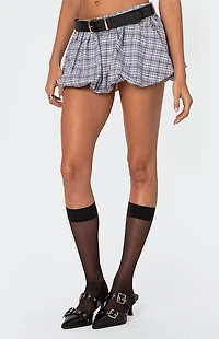 Edikted Plaid Bubble Micro Skort