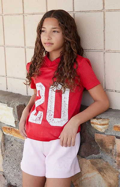 Pacsun Kids Rose Embroidered Sweat Shorts