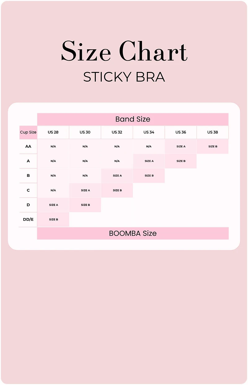 BOOMBA Backless Strapless Sticky Bra