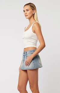 ABRAND 99 Caitlin Low Rise Denim Mini Skirt